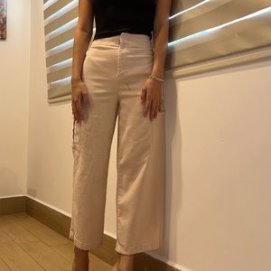 Amazing baby pink flare cargo pants